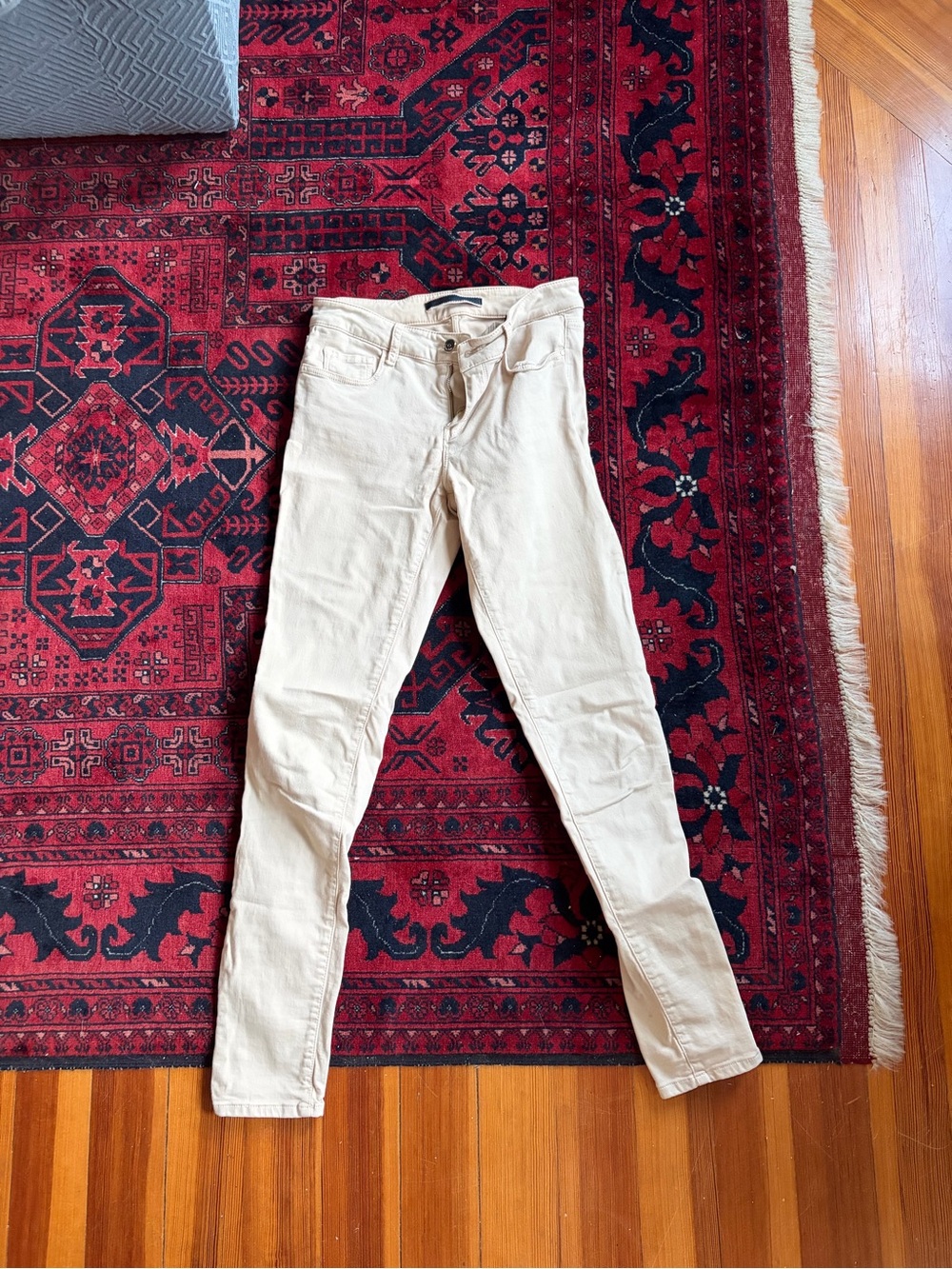 Massimo Dutti Women's Skinny Jeans in Light Beige